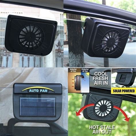Solar Powered Car Window Windshield Auto Air Vent Cooling Fan Purify