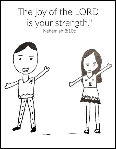 “joy Of The Lord Is Your Strength” Coloring Page From Nehemiah 810