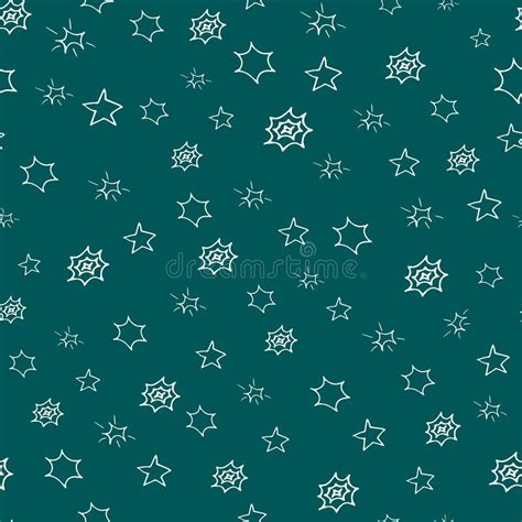 Starry Sky Seamless Hand Drawn Pattern Stock Vector Illustration Of