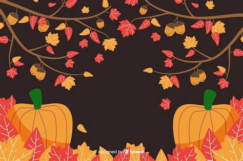 Free Vector Hand Drawn Autumn Background