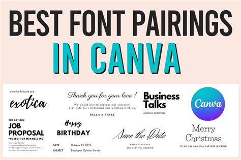 The Best Canva Fonts Pairings Canva Font Combinations In 2022 Font Vrogue