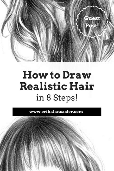 How To Draw Realistic Hair In 8 Steps Realistic Drawings Realistic