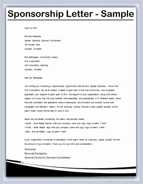 Download free sponsorship letter templates & samples. Pin on Examples Letter Template Design Online