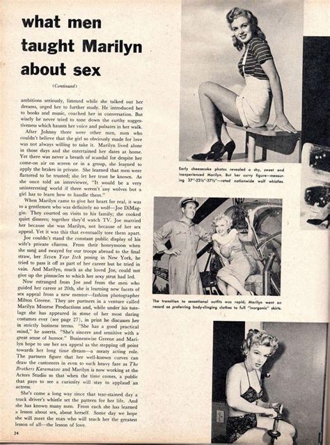 “what Men Thought Marilyn About Sex” This Article Was Published In 1955 In A Pin Up