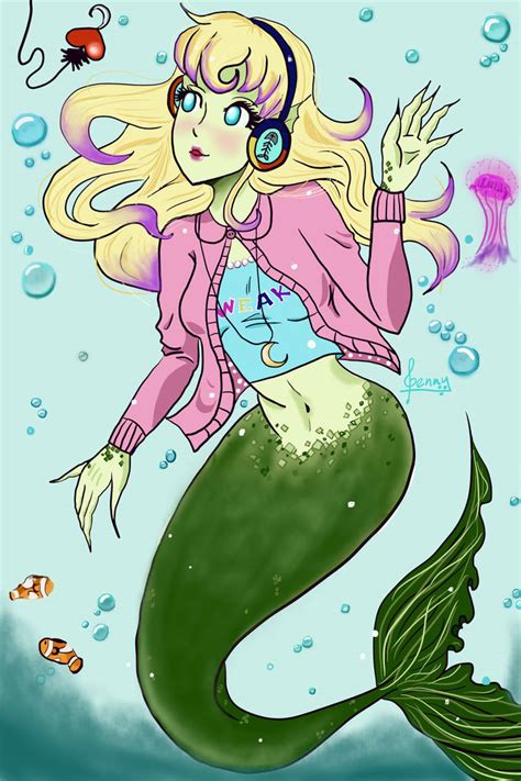 Summer Mermaid By Jenn If3er On Deviantart