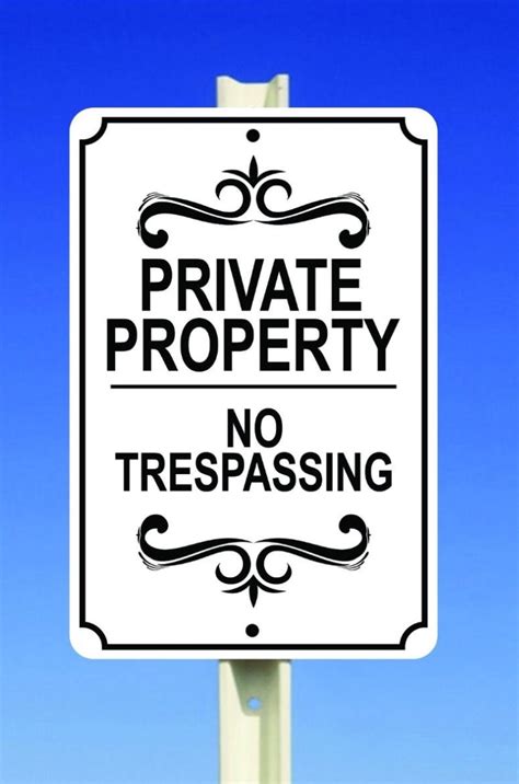 Private Property No Trespassing Sign Aluminum 8 X 12 877 438 7761