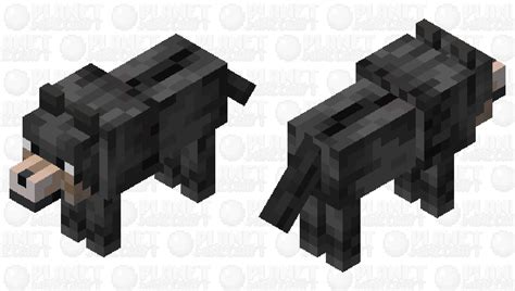 Black Wolf Minecraft Mob Skin