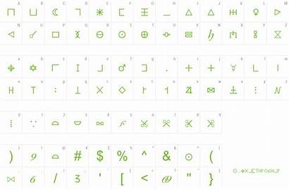 Illuminati Cipher Font Berlin Version Characters
