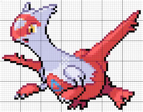 Latias Pixel Art Pattern Pixel Art Pokemon Pixel Art Pattern Pixel Art