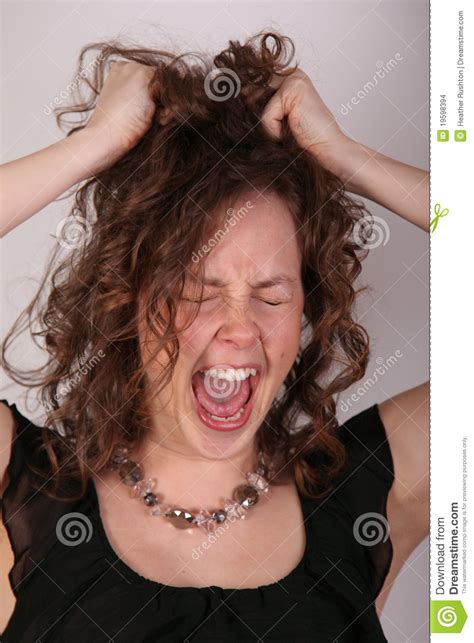 Tear Your Hair Out Stock Photo Image Of Pull Tear Trouble 19598394