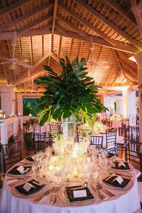 Jamaica Michelle Rago Destinations Tall Centerpieces Destination Wedding Jamaica Table