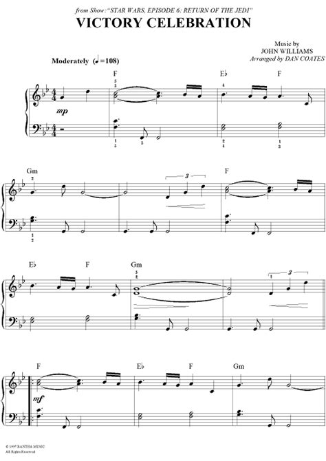 Buy Victory Celebration Sheet Music For Easy Piano