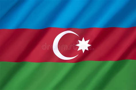 Symbol for the ongoing development of azerbaijani culture. Markierungsfahne Von Azerbaijan Stockbild - Bild von ...
