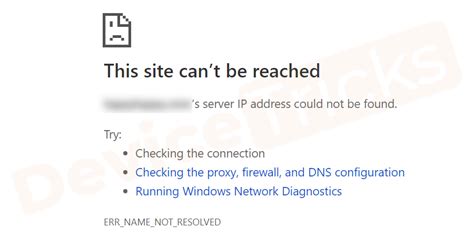 Server DNS Address Could Not Be Found Fixed Device Tricks
