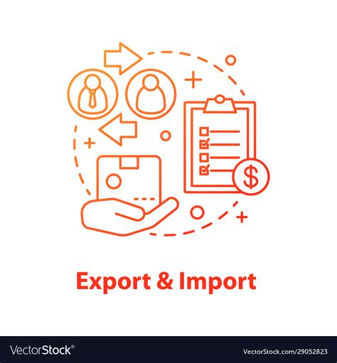 Export And Import Concept Icon Royalty Free Vector Image