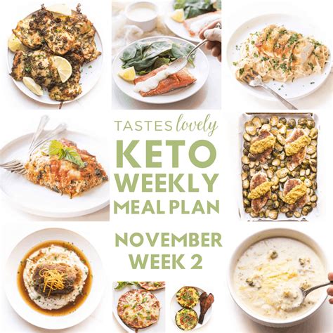 Keto Weekly Meal Plan November Week 2 Tastes Lovely