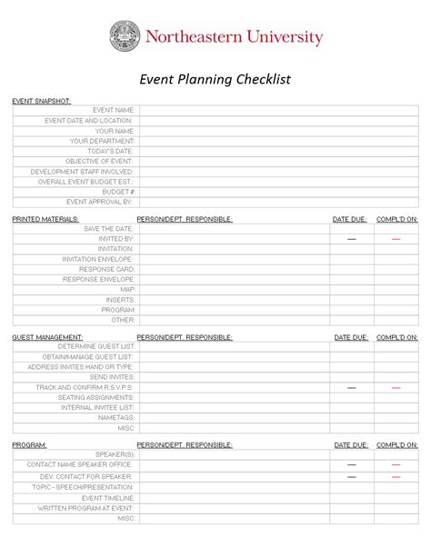 Event Planning Checklist Template Your Complete Guide For Organizing