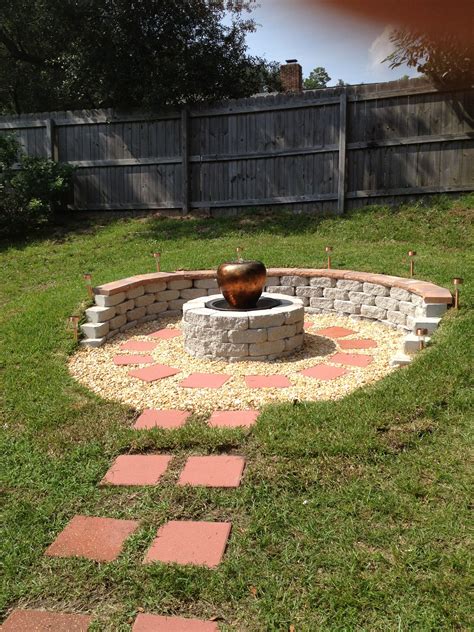 Our Very Own Diy Fire Pit Used Some Ideas From Pinterest The Fountain