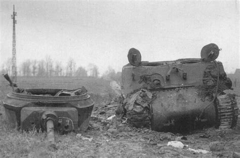 Sherman Completely Destroyed After Devastating Hit From German 88mm R