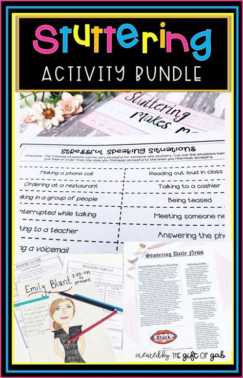 This Bundle Is Full Of Engaging Stuttering Therapy Activities For