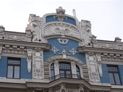 Free Art Nouveau Architecture Riga Latvia 1 Stock Photo