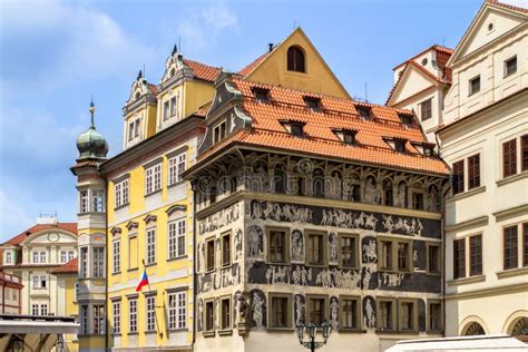 Historical Buildings In Old Town In Prague Czech Republic Stock Image