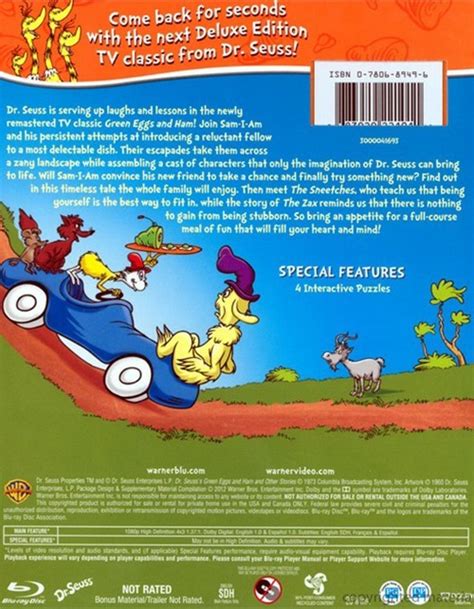 dr seuss green eggs and ham and other stories deluxe edition blu ray dvd combo blu ray