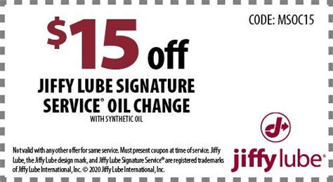 Jiffy Lube Montana Area Coupons Oil Change Coupons