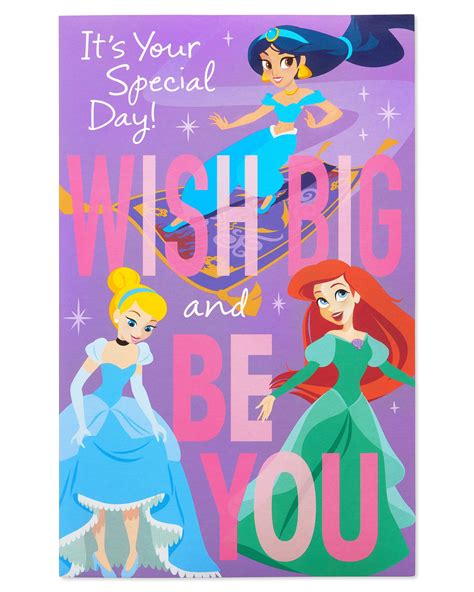 American Greetings Disney Princess Birthday Card For Girl With Music