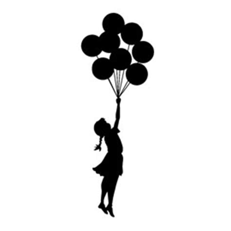 banksy flying balloon girl stencil  stencil gallery