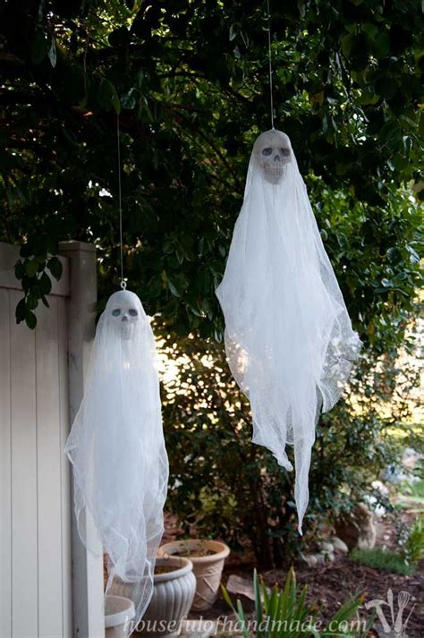 Easy 3 Spooky Skull Ghosts Diy Halloween Diy Outdoor Cheap Diy