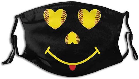 Funny Softball Face Mask For Adults Washable Sport Mask Balaclava With