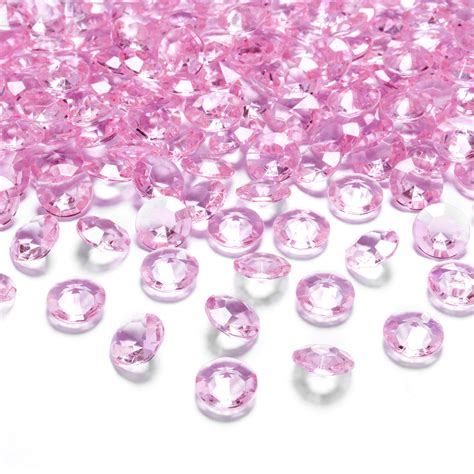 Hier vind je de hipste roze decoratie en feestartikelen voor een geslaagd feestje. 100x Kleine plastic diamanten/stenen licht roze 12 mm/1,2 ...