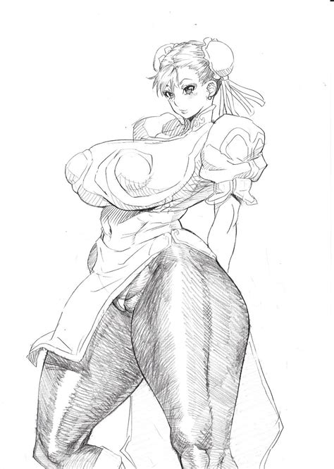 Bonten Chun Li Capcom Street Fighter Highres Scan 1girl Breasts