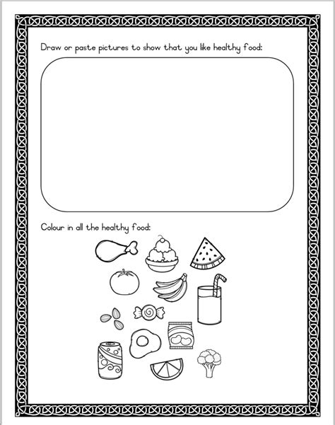 Healthy Eating Worksheets Teacha