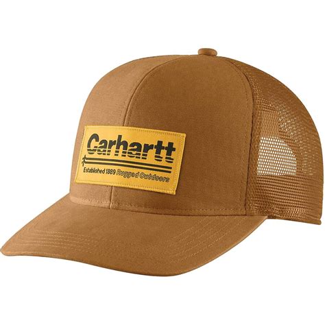 Carhartt Canvas Mesh Back Outdoors Patch Cap Accessories