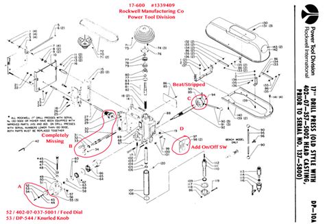 Dayton Drill Press Parts Manual