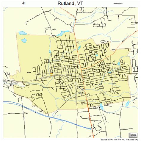 Rutland Vermont Street Map 5061225
