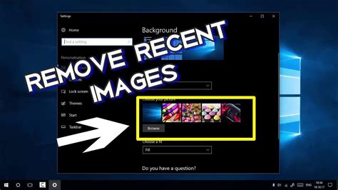 Remove Recently Used Images In Desktop Background History Windows 10