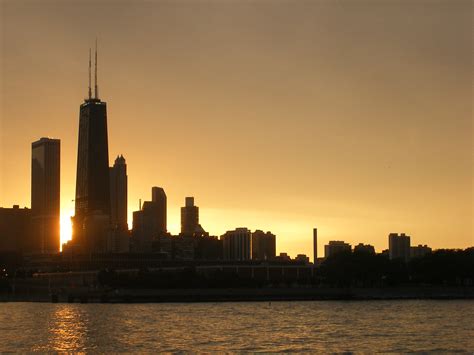 Chicago Sunset Chicago Skyline Seen From Navy Pier Matt Turner Flickr