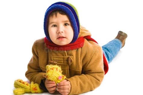 Boy In Winter Clothes Stock Photo Image Of Hood Cute 7076610