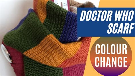 Doctor Who Scarf Crochet Tutorial Colour Change Youtube