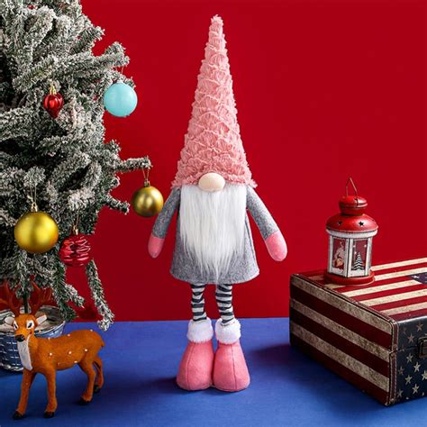 Large Christmas Gnomes Plush Stand Swedish Tomte Gnome Figurines Santa