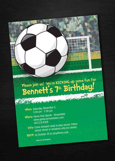 soccer birthday cards  print