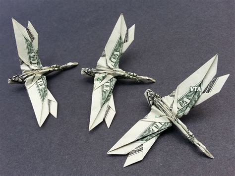 Money Origami Dragonflies Dollar Bill Art Money