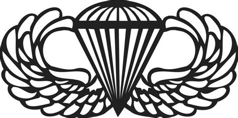 Airborne Jump Wings Vector Clip Art Library
