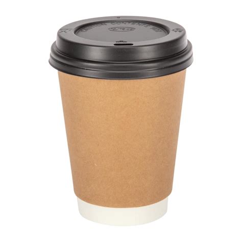 Fiesta Disposable Coffee Cup Lids Black 340ml 12oz And 455ml 16oz