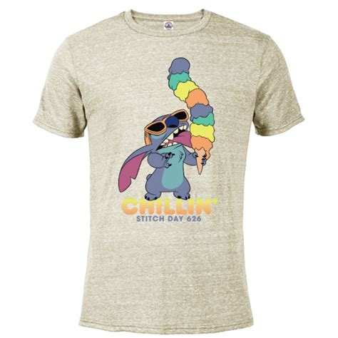 Disney Lilo And Stitch Ice Cream Chillin Short Sleeve Blended T Shirt For Adults Customized