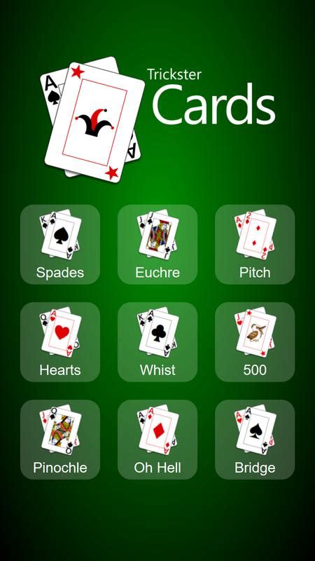 Play the card games you love with friends and family or get matched with other. Trickster Cards for Android - APK Download