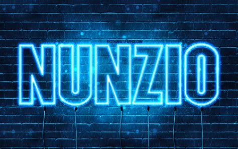 Download Wallpapers Nunzio 4k Wallpapers With Names Nunzio Name Blue Neon Lights Nunzio